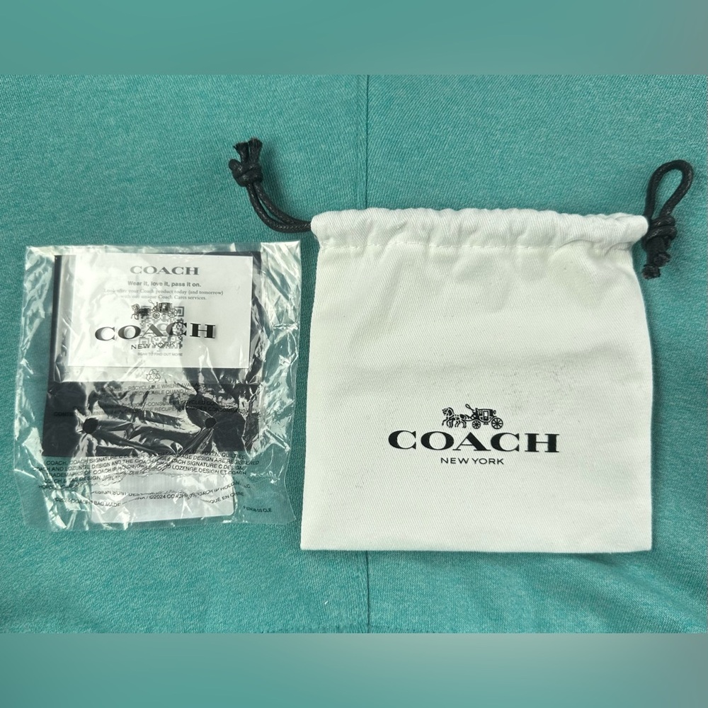Coach Drawstring Dustbag with Cleaning cloth and Card